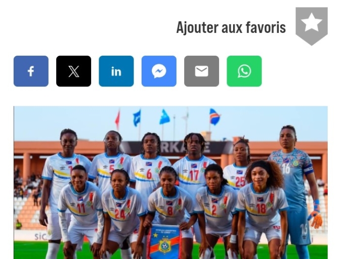 RDC : les Léopards dames alignent 5 défaites consécutives en 5 matches !